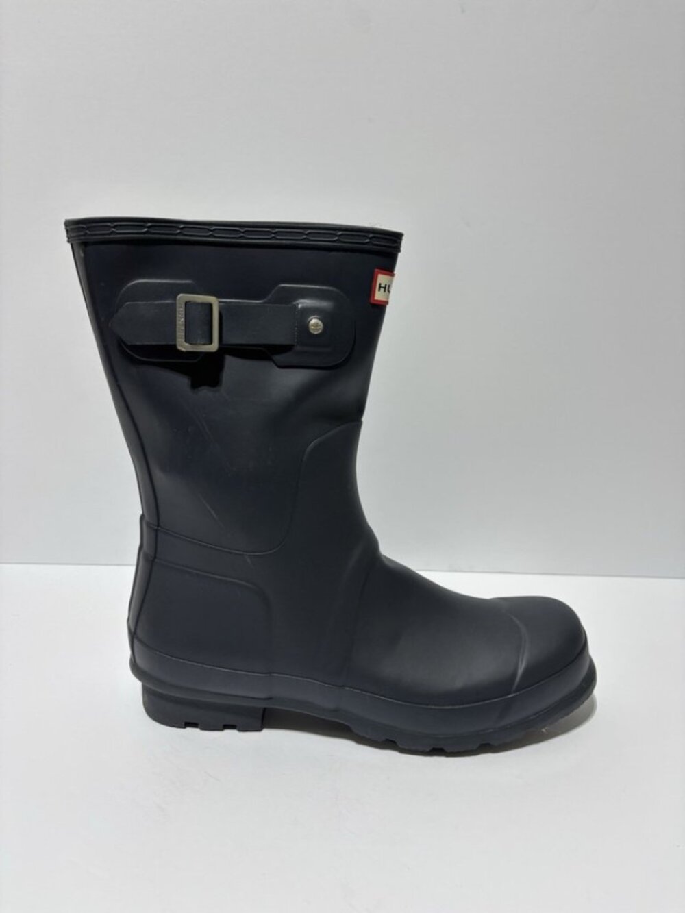 Hunter Men’s Original Short Waterproof Rain Boots Navy, Size 12 M